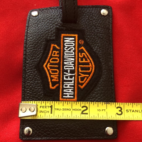 RARE Harley-Davidson Leather Bag Tag - Picture 9 of 9